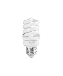 Lámpara espiral mini Volteck T2 9 W luz de día en blíster - Tecnología de iluminación equilibrada para espacios funcionales que combina claridad óptima con consumo responsable (Clave 48500)