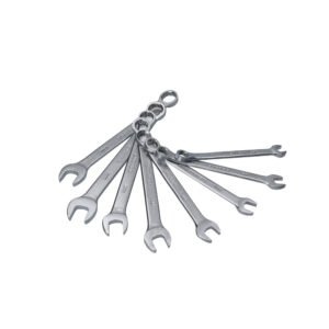 Juego de llaves combinadas satinadas métricas, 12 puntas, 8 piezas Surtek F14M