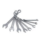 Juego de llaves combinadas satinadas en pulgadas, 12 puntas, 8 piezas Surtek F14S