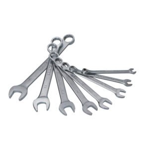 Juego de llaves combinadas satinadas en pulgadas, 12 puntas, 8 piezas Surtek F14S