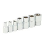 Juego de dados con punta torx hembra cuadro de 1/4" y 3/8, 7 piezas Surtek F4451E
