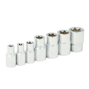 Juego de dados con punta torx hembra cuadro de 1/4" y 3/8, 7 piezas Surtek F4451E