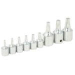 Juego de dados con punta torx cuadro de 1/4" y 3/8", 9 piezas Surtek F4451T