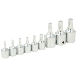 Juego de dados con punta torx cuadro de 1/4" y 3/8", 9 piezas Surtek F4451T