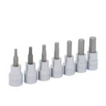 Juego de dados con punta hexagonal cuadro de 3/8", 6 puntas, en pulgadas, 7 piezas Surtek F51H00