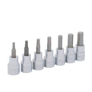 Juego de dados con punta hexagonal cuadro de 3/8", 6 puntas, en pulgadas, 7 piezas Surtek F51H00