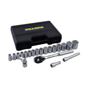 Juego de dados y accesorios cuadro de 1/2" en pulgadas, 20 piezas Surtek F5800B
