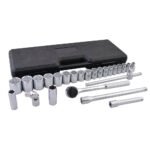 Juego de dados y accesorios cuadro de 1/2" combinado, 25 piezas Surtek F5800C