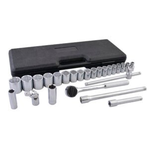 Juego de dados y accesorios cuadro de 1/2" combinado, 25 piezas Surtek F5800C