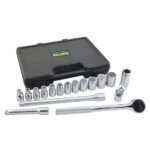 Juego de dados y accesorios cuadro de 1/2" métrico, 17 piezas Surtek F5800M