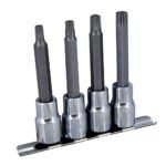 Juego de dados con punta larga torx cuadro de 1/2", 4 piezas Surtek F5800TL