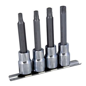 Juego de dados con punta larga torx cuadro de 1/2", 4 piezas Surtek F5800TL