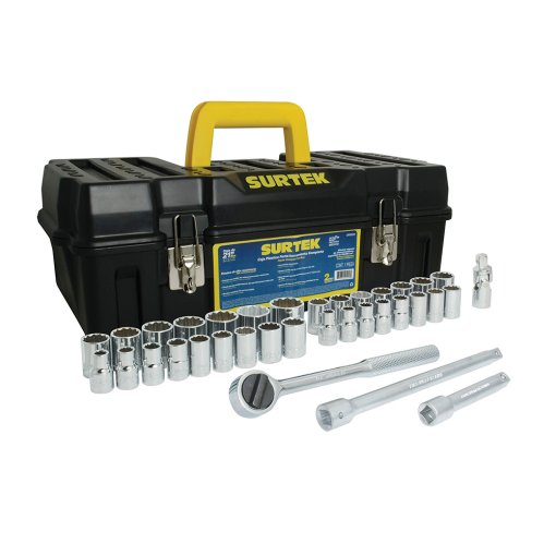 Juego de dados y accesorios cuadro de 1/2" combinado, 36 piezas Surtek F5801C