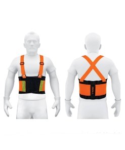 Faja Truper Ergonómica Lumbar Naranja Talla CH - Tecnología de Alta Visibilidad para Entornos de Construcción que Aumenta la Seguridad del Trabajador (Clave 100355)