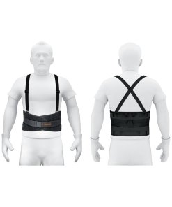 Faja Truper Ergonómica Lumbar Talla CH - Tecnología de Soporte con Tercer Cinturón para Trabajos de Carga que Previene Lesiones en la Zona Baja de la Espalda (Clave 10955)