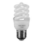 Lámpara espiral mini T2 9 W luz cálida en blíster, VOLTECK