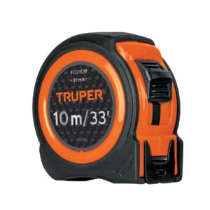 Flexómetro compacto contra impactos 10 m cinta 25 mm, TRUPER