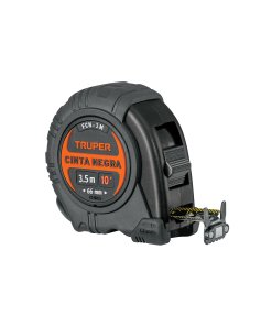 Flexómetro Truper BlackLine 3m - Tecnología de cinta negra para mediciones profesionales que reduce el reflejo y mejora la legibilidad (Clave 11720)