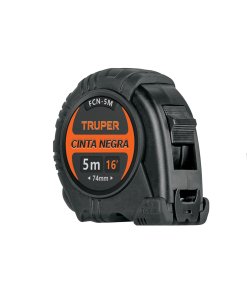 Flexómetro Truper BlackLine 5m - Tecnología de alto contraste para mediciones profesionales que facilita lecturas exactas en diversas condiciones (Clave 102598)
