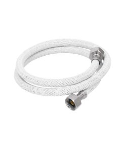Manguera para Lavabo/Fregadero, Vinilo Blanco, 1/2' x 1/2', 100cm, duradera y flexible, ideal para instalaciones de agua, clave 45316 - FOSET