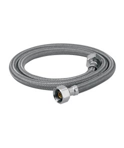 Manguera para Lavabo/Fregadero, Vinilo Gris, 1/2' x 1/2', 100cm, resistente y flexible, ideal para conexiones domésticas, clave 49529 - FOSET