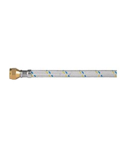 Manguera para Gas, Aluminio, 3/8' x 3/8', 100 cm, Resistente y Duradera, Ideal para Instalaciones de Gas, Clave 49138, Foset