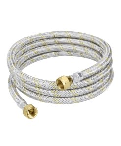 Manguera para Gas, Acero Inoxidable, 3/8' x 3/8', 200 cm, Resistente y Duradero, Ideal para Instalaciones de Gas, Clave 49517, Foset