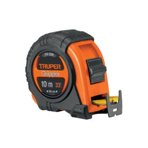Flexómetro Gripper contra impactos 10 m cinta 32 mm, TRUPER