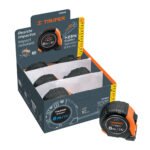 Flexómetro Gripper Truper Expositor 8m - Tecnología de sujeción segura para comercios que incluye display de 6 unidades de máxima calidad (Clave 102666)