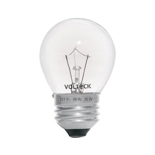 Foco incandescente Volteck 25W para horno/refrigerador transparente - Tecnología de iluminación térmica para electrodomésticos que resiste temperaturas extremas manteniendo visibilidad clara (Clave 49384)