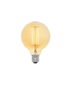 Lámpara incandescente Volteck vintage 40 W tipo globo - Tecnología de iluminación retro para espacios distinguidos que combina diseño esférico perfecto con cálido resplandor tradicional (Clave 47105)