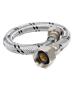 Manguera para Lavabo/Fregadero, Acero Inoxidable, 1/2' x 3/8', 30cm, perfecta para conexiones de tamaño compacto, clave 45488 - FOSET