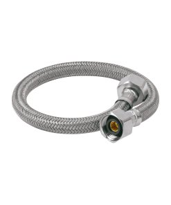 Manguera para Lavabo/Fregadero, Vinilo Gris, 1/2' x 1/2', 40cm, duradera y flexible, para uso doméstico, clave 49178 - FOSET