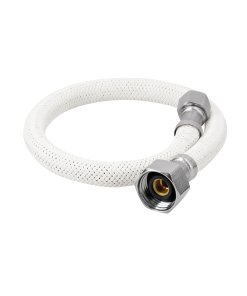 Manguera para Lavabo/Fregadero, Vinilo Blanco, 1/2' x 3/8', 40cm, ideal para plomería doméstica, clave 45491 - FOSET
