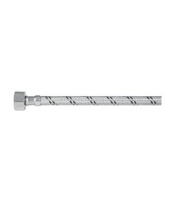 Manguera para Lavabo/Fregadero, Acero Inoxidable, 1/2' x 1/2', 40cm, flexible y resistente para fácil instalación, clave 49179 - FOSET