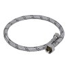 Manguera para Lavabo/Fregadero, Acero Inoxidable, 1/2' x 3/8', 55cm, ideal para aplicaciones de plomería de calidad, clave 45490 - FOSET