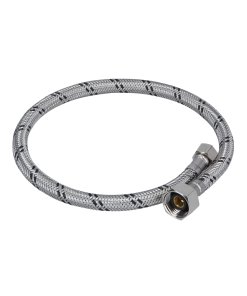 Manguera para Lavabo/Fregadero, Acero Inoxidable, 1/2' x 3/8', 55cm, ideal para aplicaciones de plomería de calidad, clave 45490 - FOSET