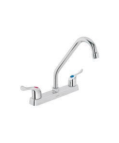 Mezcladora 8' para Fregadero, ABS, Cuello Largo, Palanca, resistente y fácil de usar, clave 45515 - BASIC