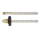 Manguera pigtail, acero inox, 7/16' x 7/8', 55 cm, FOSET