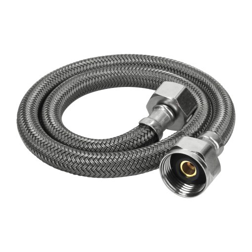 Manguera para WC, Vinilo Gris, 1/2' x 7/8', 60 cm, Resistente y Duradera, Ideal para Instalaciones de WC, Clave 49531, Foset