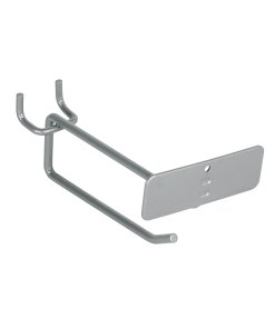 Gancho Truper Profesional Recto 4" - Tecnología de Exhibición con Portaetiqueta para Paneles Perfocel y Ranurados que Mejora la Organización Visual (Clave 50150)