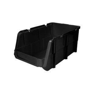 Gaveta plástica color negro pico de pato 14" x 8" x 7" Surtek GAVN3