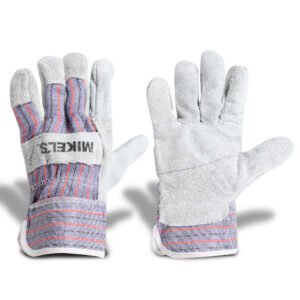 Guantes para trabajo de carnaza con loneta MIKELS GCL-2