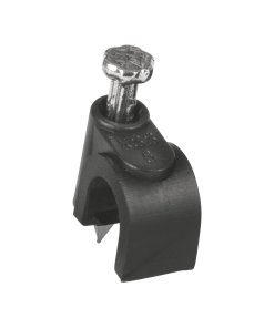 Bolsa con 20 grapas Volteck negras de 6 mm - Tecnología de fijación básica para cable redondo que asegura instalaciones ordenadas con aspecto profesional (Clave 48270)