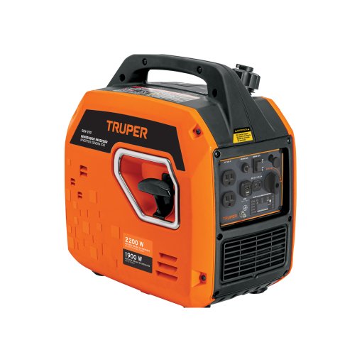Generador Truper Silencioso Inverter 2.2 kW - Tecnología de 80 cc con Encendido Manual para Uso Recreativo que Minimiza la Contaminación Acústica (Clave 103278)