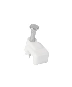 Grapas Volteck 3x6 mm para Cable Plano 500 Piezas - Diseño Compacto para Electrónica que Evita Daños en Conductores (Clave 43044)