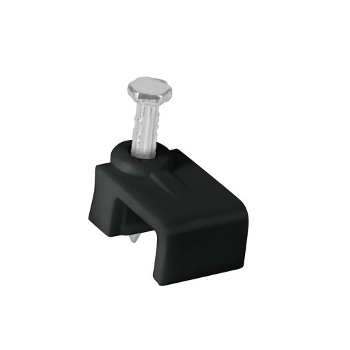 Bolsa con 20 grapas Volteck negras de 5 x 8.5 mm - Tecnología de anclaje preciso para cable plano que mantiene trayectorias exactas con impacto visual mínimo (Clave 48034)