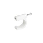Grapa para cable coaxial 10 mm, color blanco, 20 piezas Surtek GRAC10
