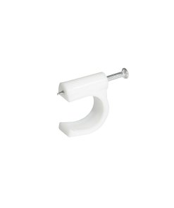 Grapa para cable coaxial 10 mm, color blanco, 20 piezas Surtek GRAC10