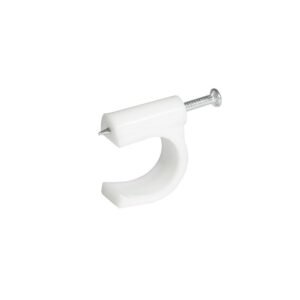 Grapa para cable coaxial 12 mm, color blanco, 20 piezas Surtek GRAC12